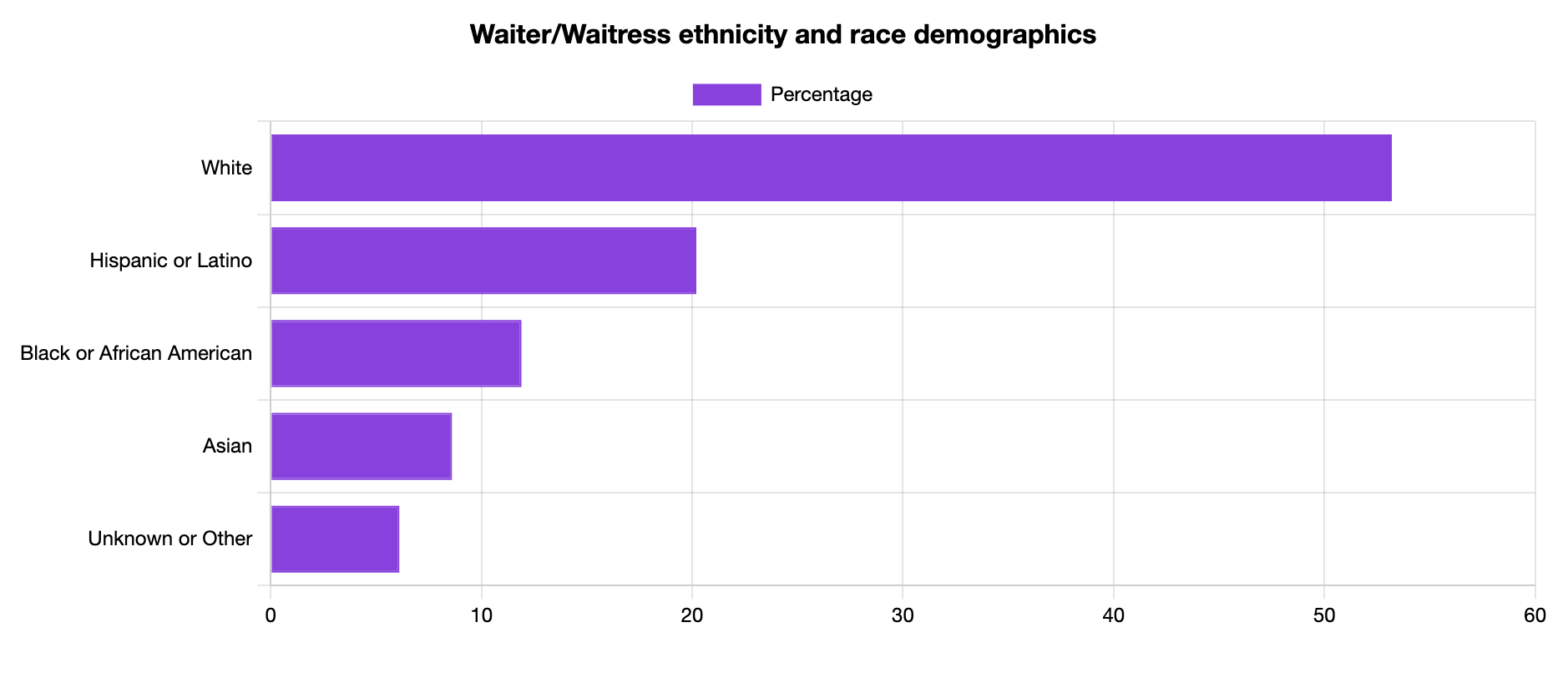 waitress ethnicity and race